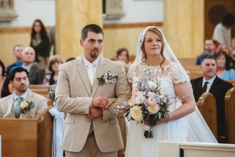 Erin Jimmy wedding altar arrangement by Domenic Graziano Flowers