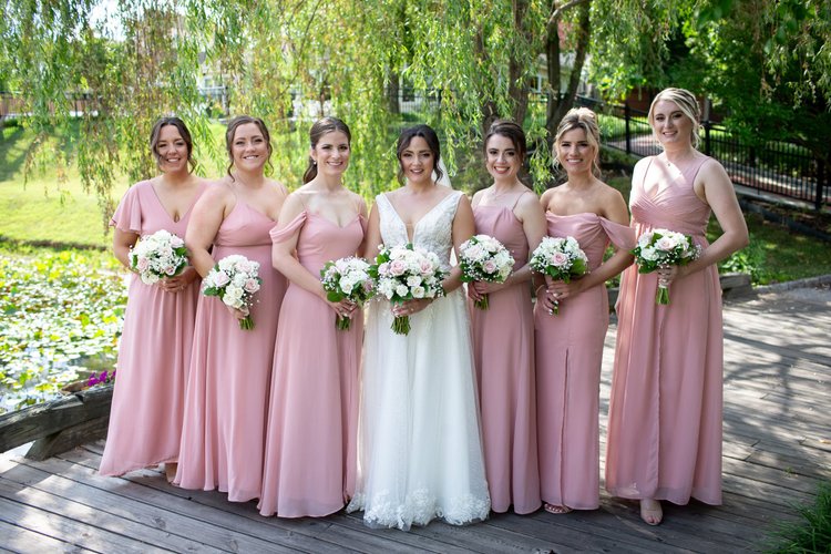 Mazurkiewicz wedding bridesmaids' bouquets by Domenic Graziano Flowers