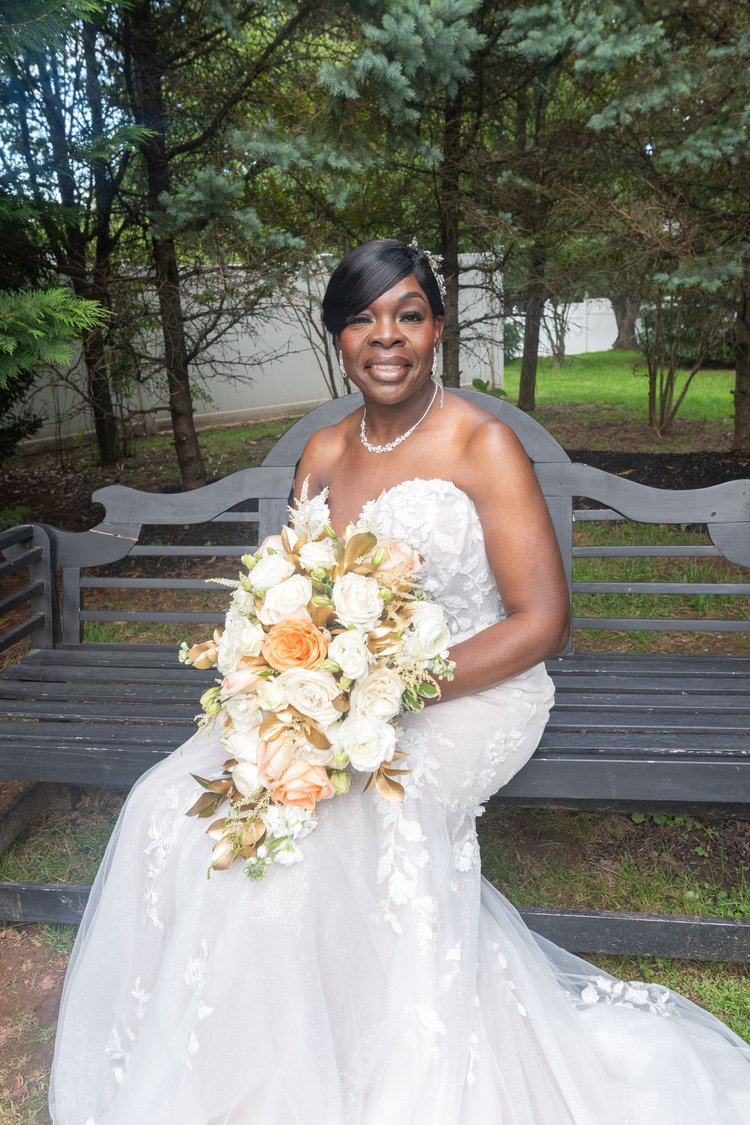 Wedding garden-style bridal bouquet, detail 2 by Domenic Graziano Flowers