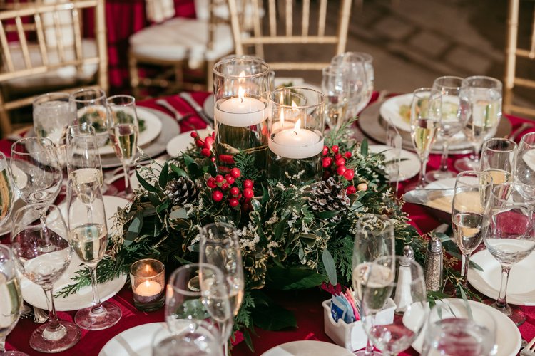 Kirsta Greg wedding sweetheart table, detail 2 by Domenic Graziano Flowers