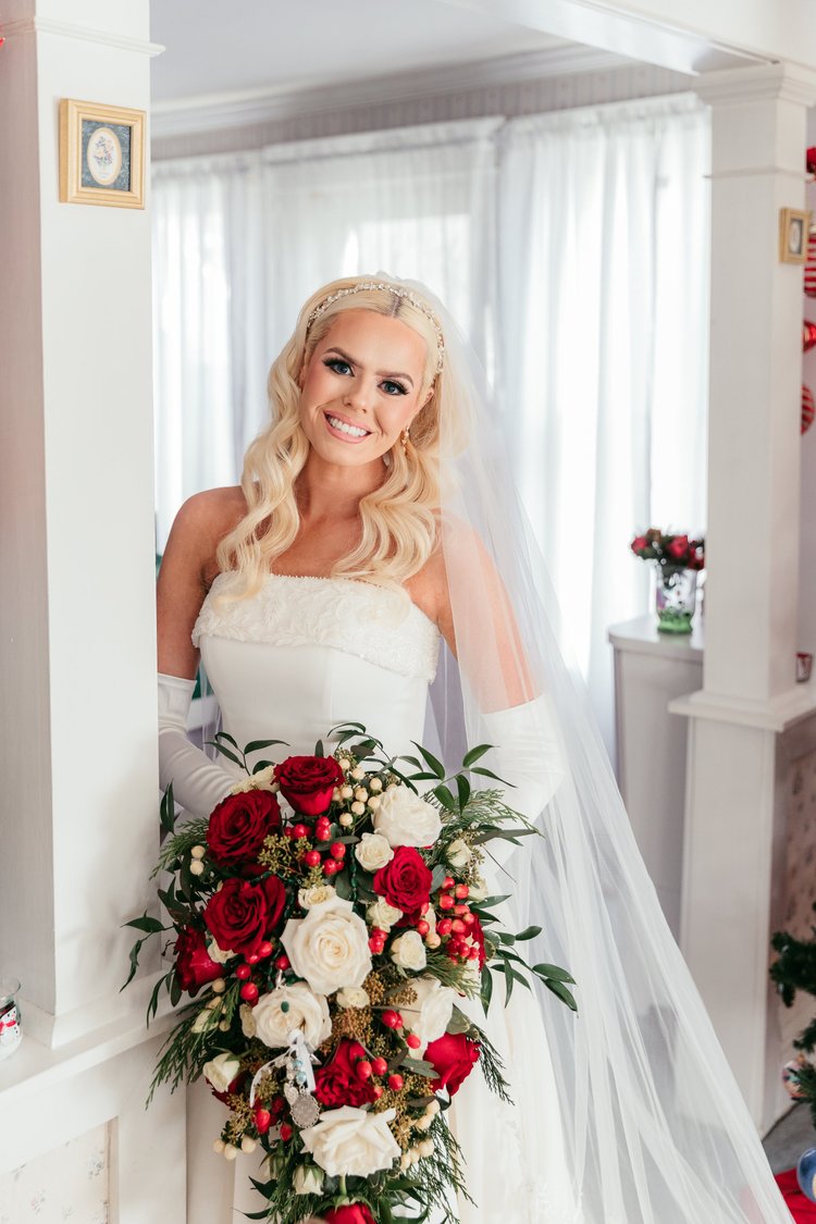 Kirsta Greg wedding ceremony arrangement by Domenic Graziano Flowers
