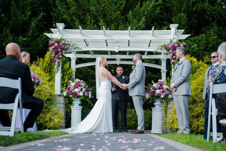 Dadalski wedding aisle arrangement, detail 2 by Domenic Graziano Flowers