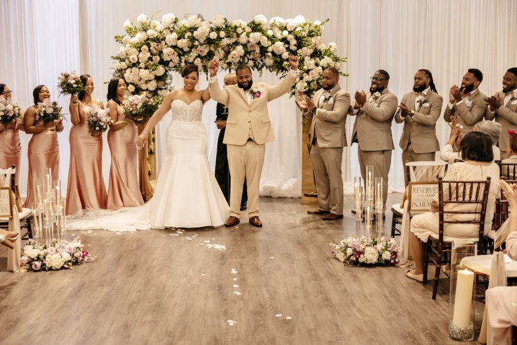 Goodwin Johnson wedding altar arrangement by Domenic Graziano Flowers