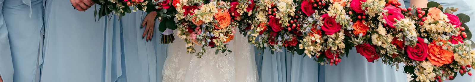 Brenna and Sean wedding bridal party bouquets at The Warrington by Domenic Graziano Flowers