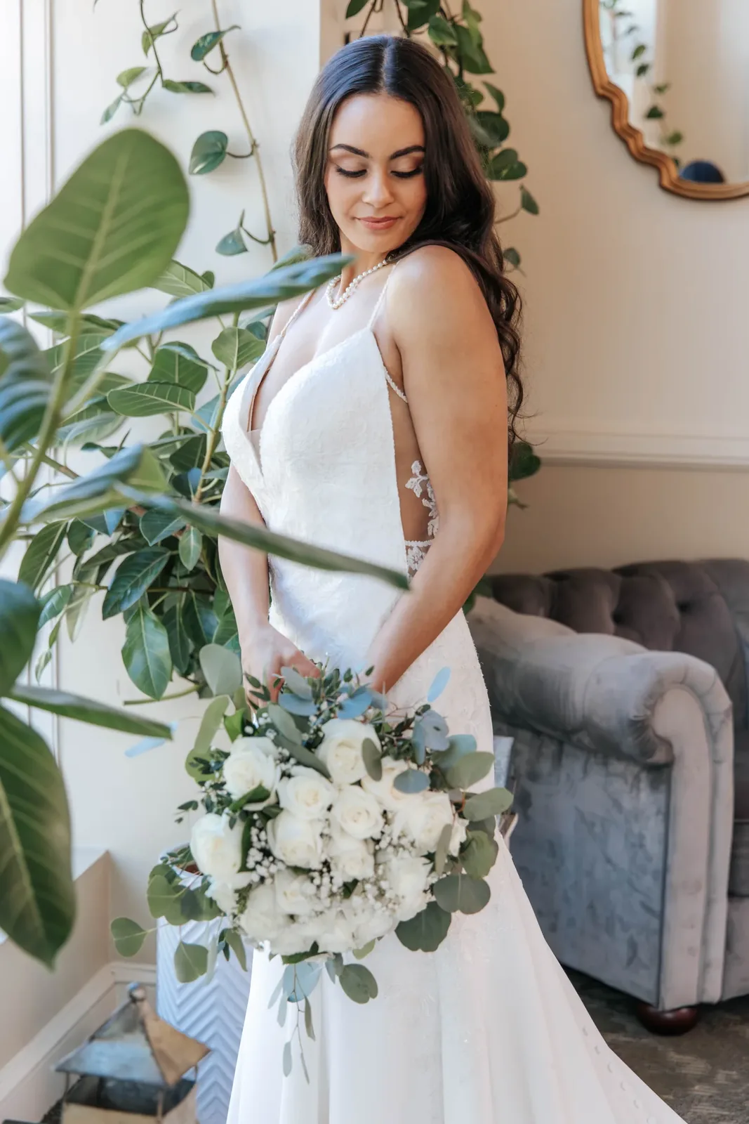 Carlin wedding bridal party florals at Northampton Valley Country Club by Domenic Graziano Flowers
