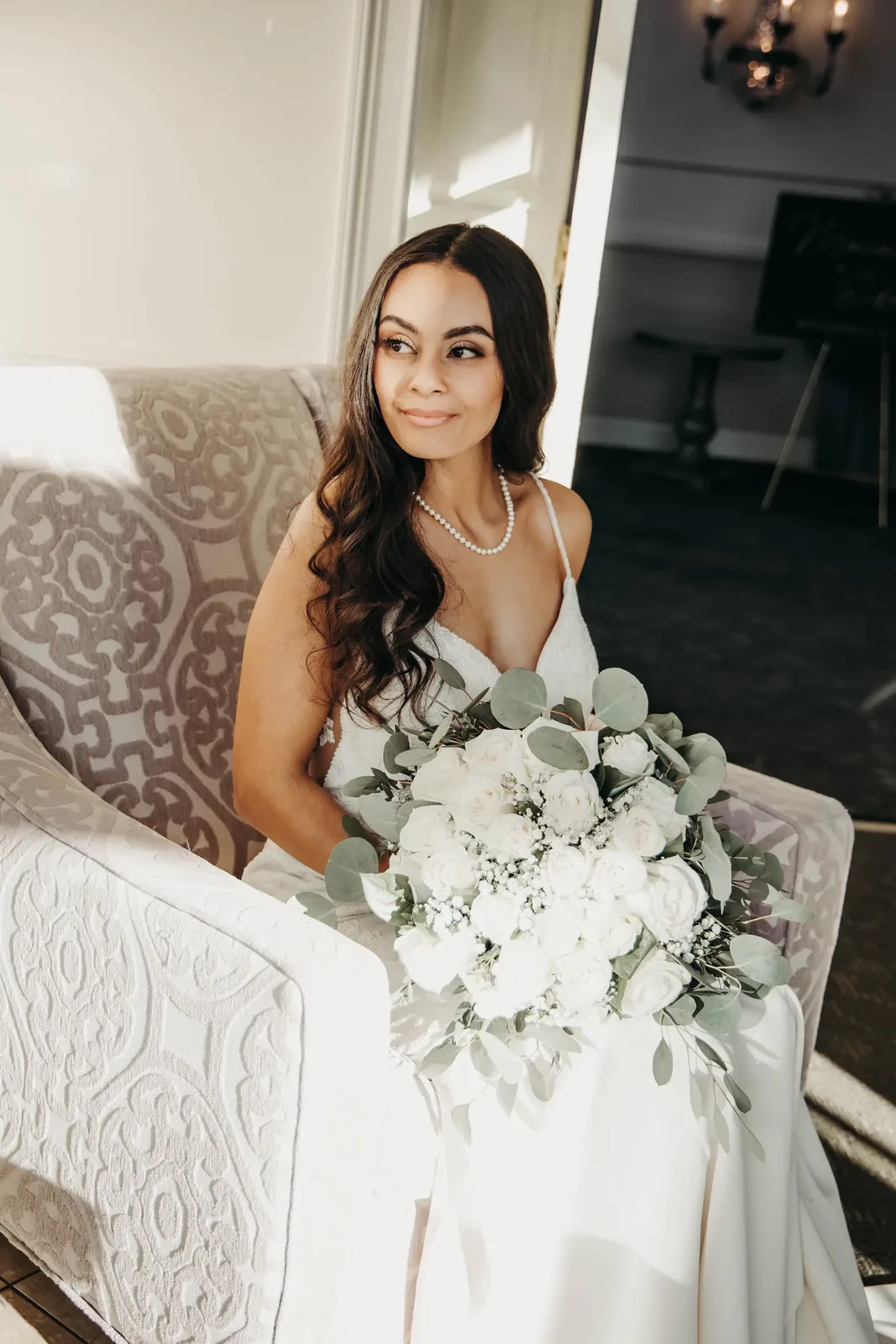 Carlin wedding corsage at Northampton Valley Country Club by Domenic Graziano Flowers