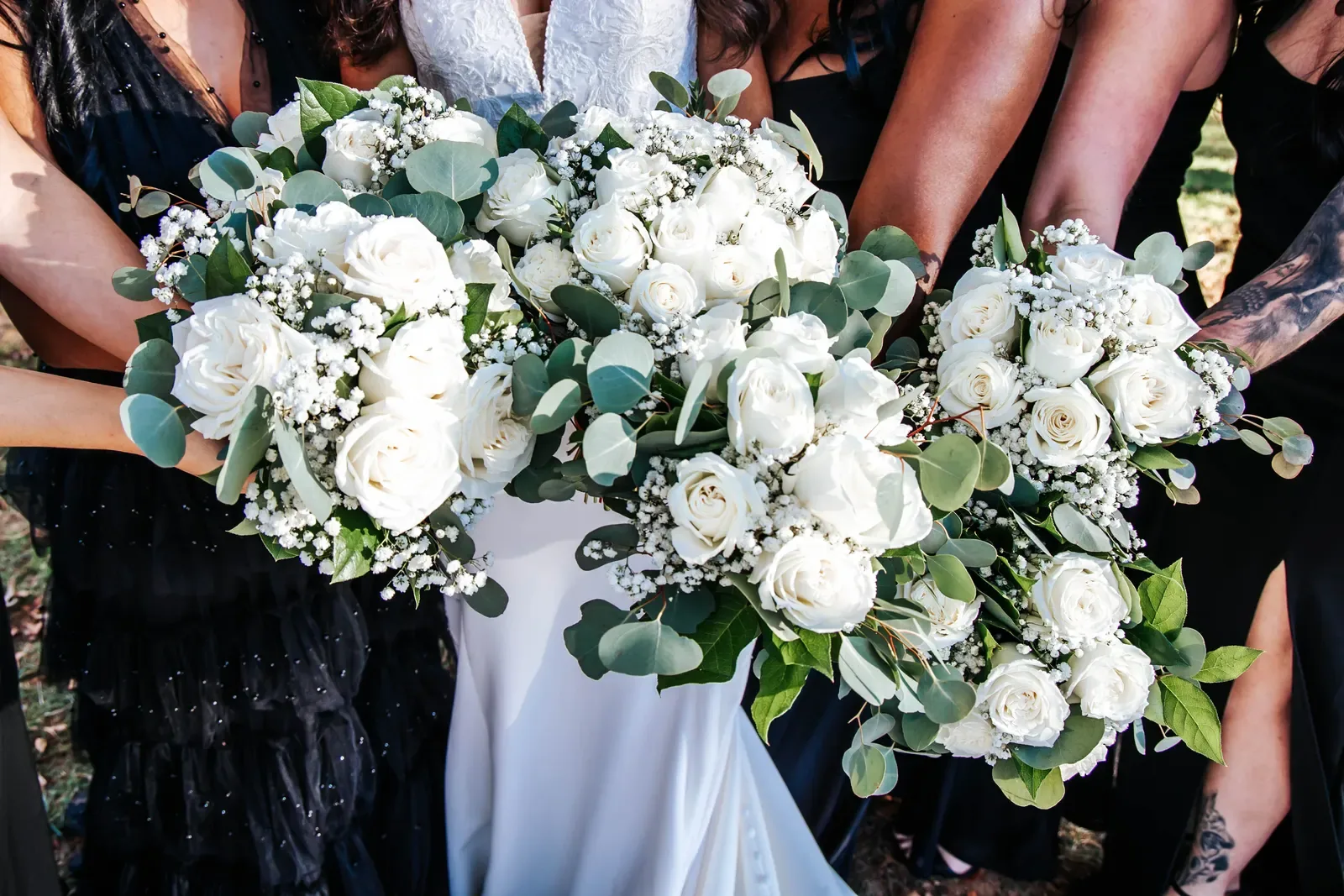 Carlin wedding reception centerpiece at Northampton Valley Country Club, detail 2 by Domenic Graziano Flowers