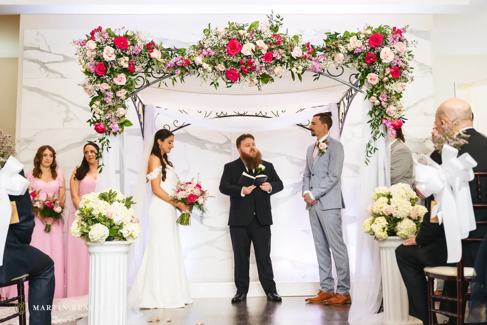 Gooen wedding reception centerpiece at The Warrington by Domenic Graziano Flowers