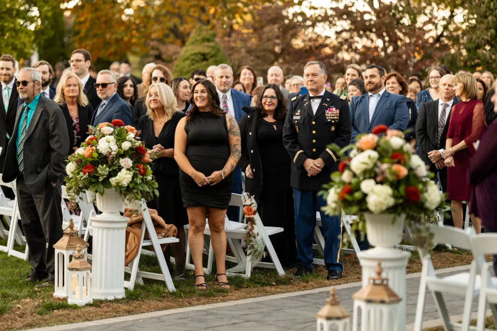 Muller wedding aisle arrangement at The Warrington by Domenic Graziano Flowers